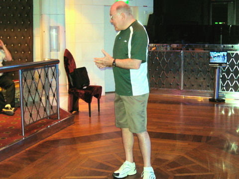 Gary Hayman teaching Zydeco on cruise ship